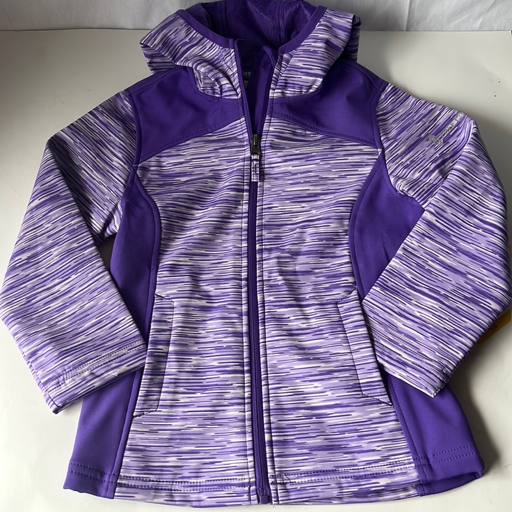 Free Country Girls Jacket Softshell Purple Space Dye 5/6 - Picture 3 of 16